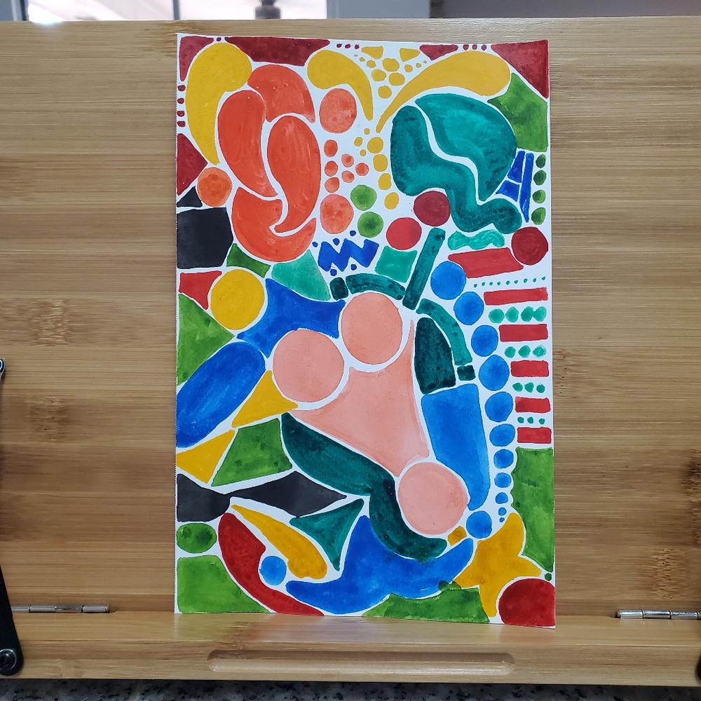 Abstract Feminist Watercolor Art